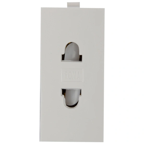 Anchor Roma Polycarbonate 2 Pin Socket Uro 21667, White, 6 A 240V - 10A, White, 1 Year 